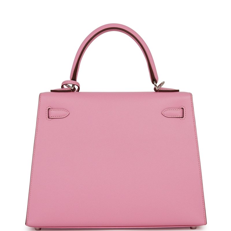 Hermes Kelly Sellier 25 Pink Verso Madame Palladium Hardware - Image 4