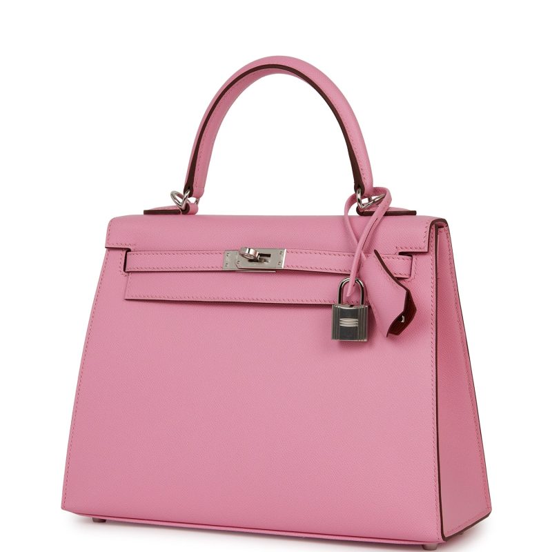Hermes Kelly Sellier 25 Pink Verso Madame Palladium Hardware - Image 5