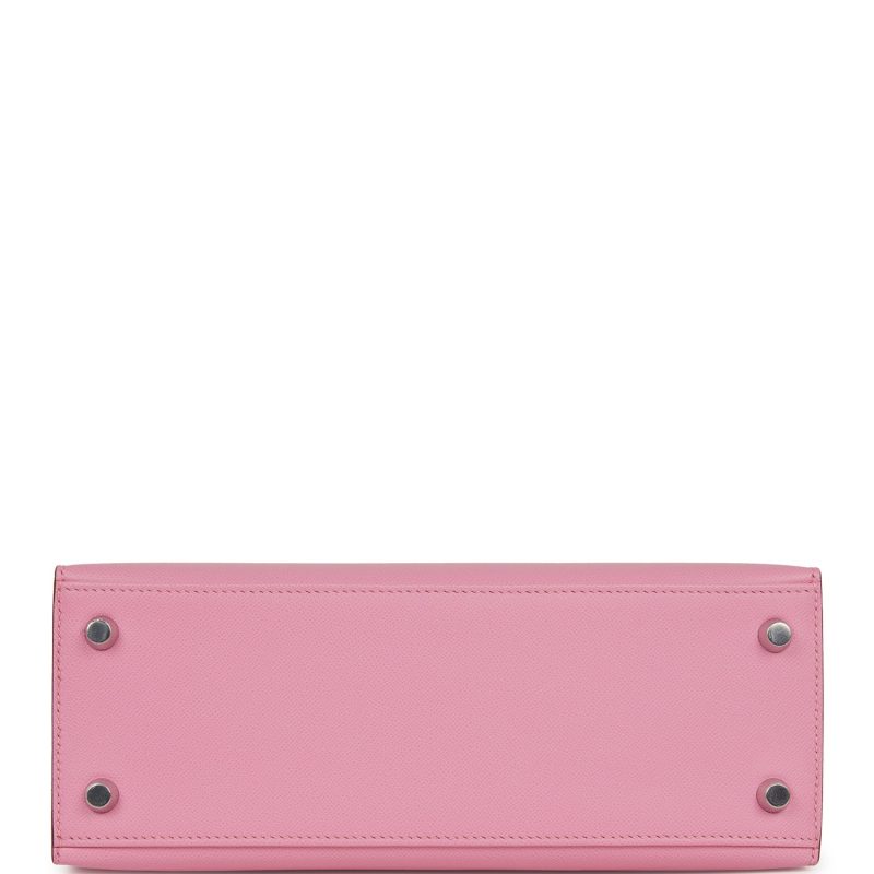 Hermes Kelly Sellier 25 Pink Verso Madame Palladium Hardware - Image 6