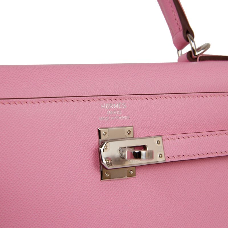 Hermes Kelly Sellier 25 Pink Verso Madame Palladium Hardware - Image 7