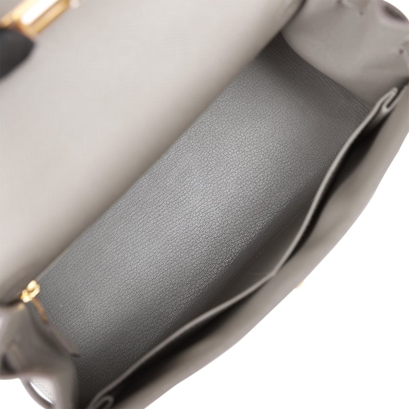 Hermes Kelly Sellier 28 Gris Meyer Epsom Gold Hardware - Image 8