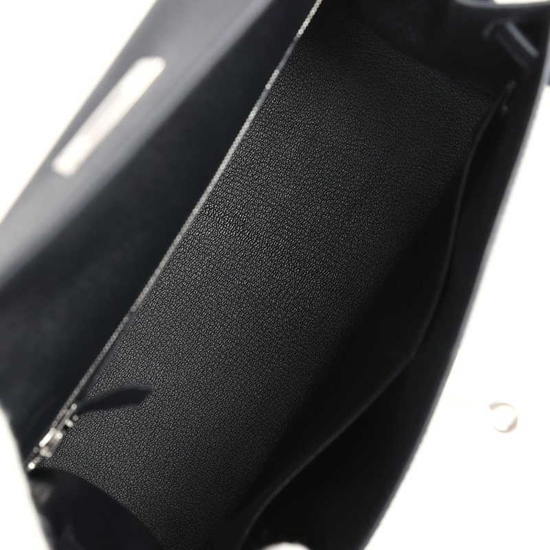 Hermes Kelly Sellier 28 Black Epsom Palladium Hardware - Image 8