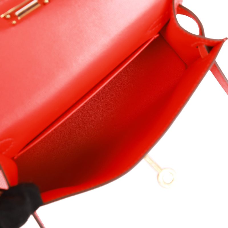 Hermes Kelly Sellier 20 Capucine Chevre Gold Hardware - Image 8