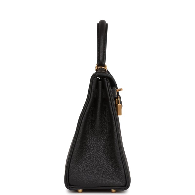 Hermes Kelly Retourne 25 Black Togo Gold Hardware - Image 4