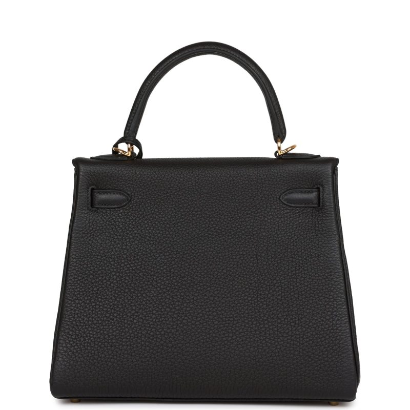 Hermes Kelly Retourne 25 Black Togo Gold Hardware - Image 5