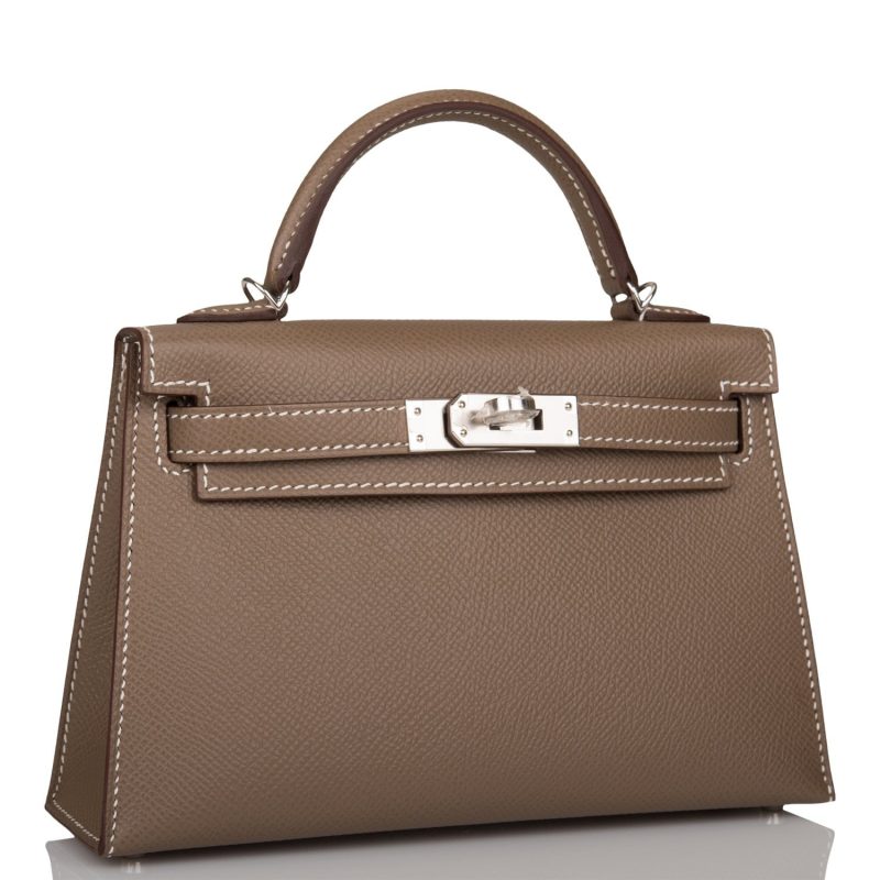 Hermes Kelly Sellier 20 Etoupe Epsom Palladium Hardware - Image 2