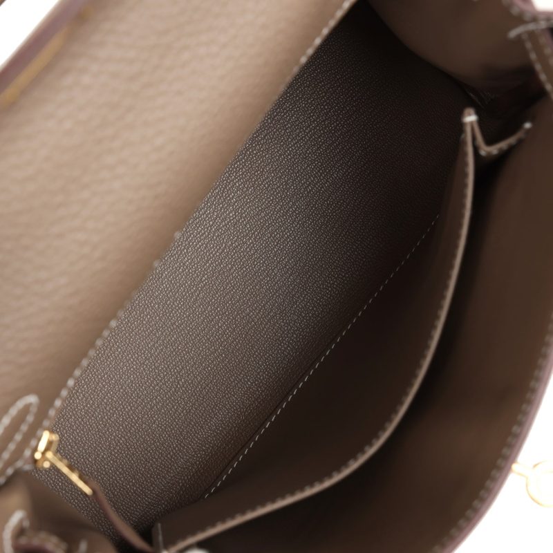 Hermes Kelly Retourne 25 Etoupe Togo Gold Hardware - Image 8
