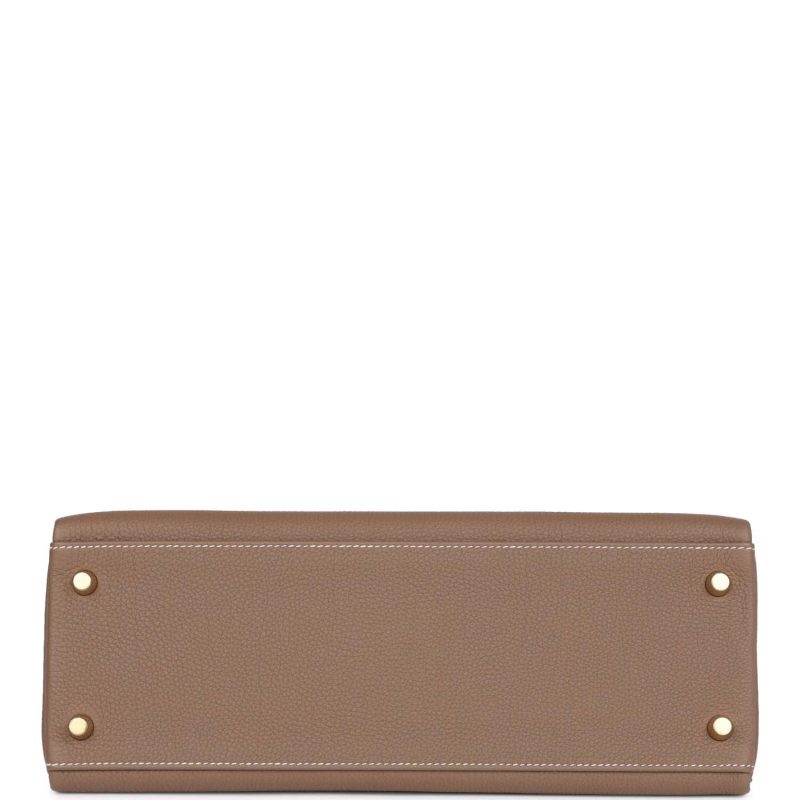 Hermes Kelly Retourne 32 Etoupe Togo Gold Hardware - Image 6