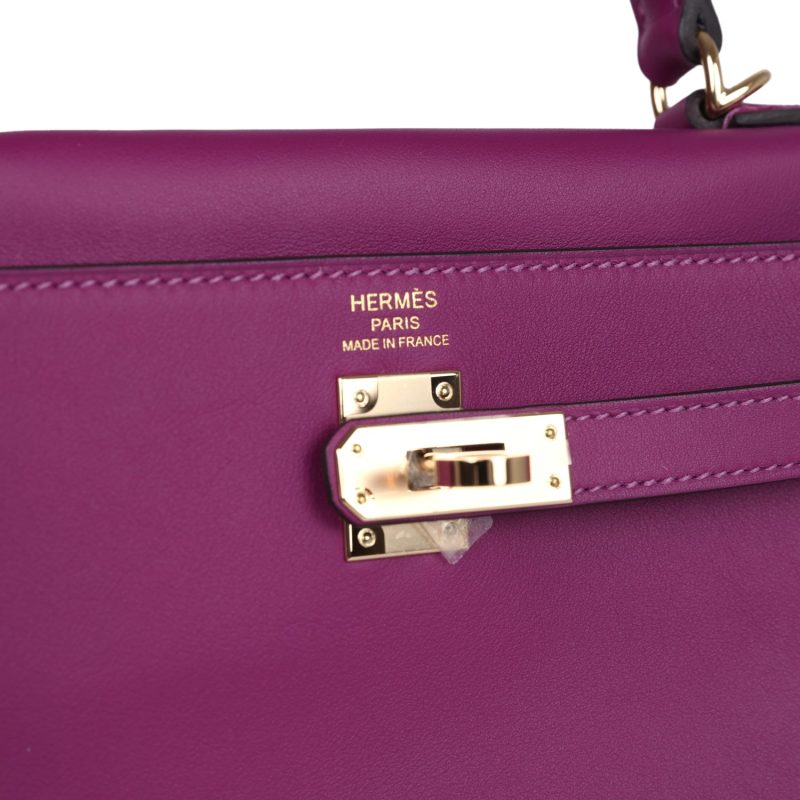 Hermes Kelly Retourne 25 Anemone Swift Permabrass Hardware - Image 7