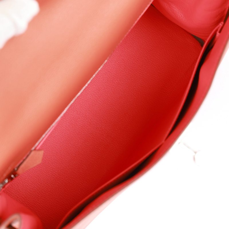 Hermes Kelly Retourne 32 Blush Verso Evercolor Palladium Hardware - Image 8
