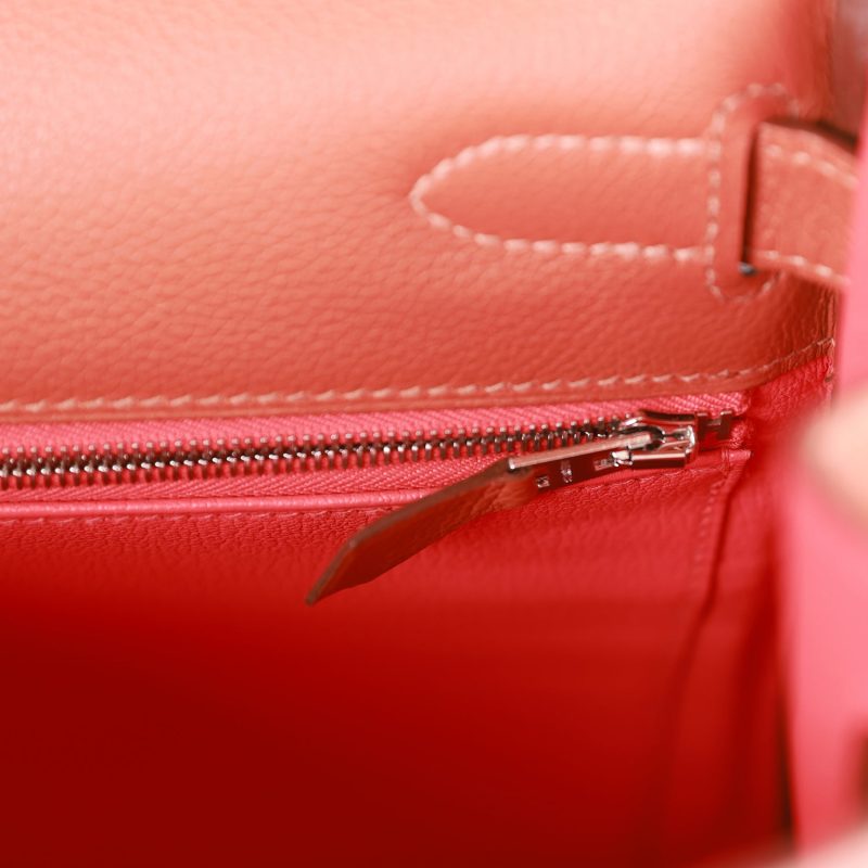 Hermes Kelly Retourne 32 Blush Verso Evercolor Palladium Hardware - Image 9