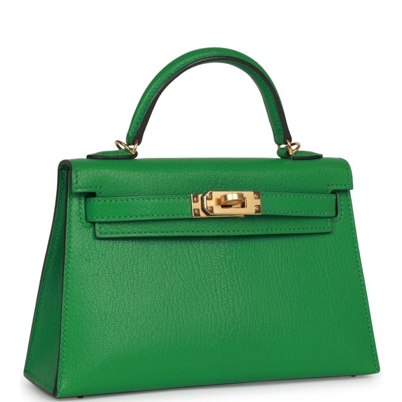 Hermes Kelly Sellier 20 Bambou Chevre Gold Hardware - Image 2