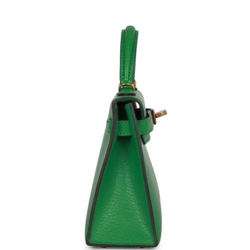 Hermes Kelly Sellier 20 Bambou Chevre Gold Hardware - Image 4