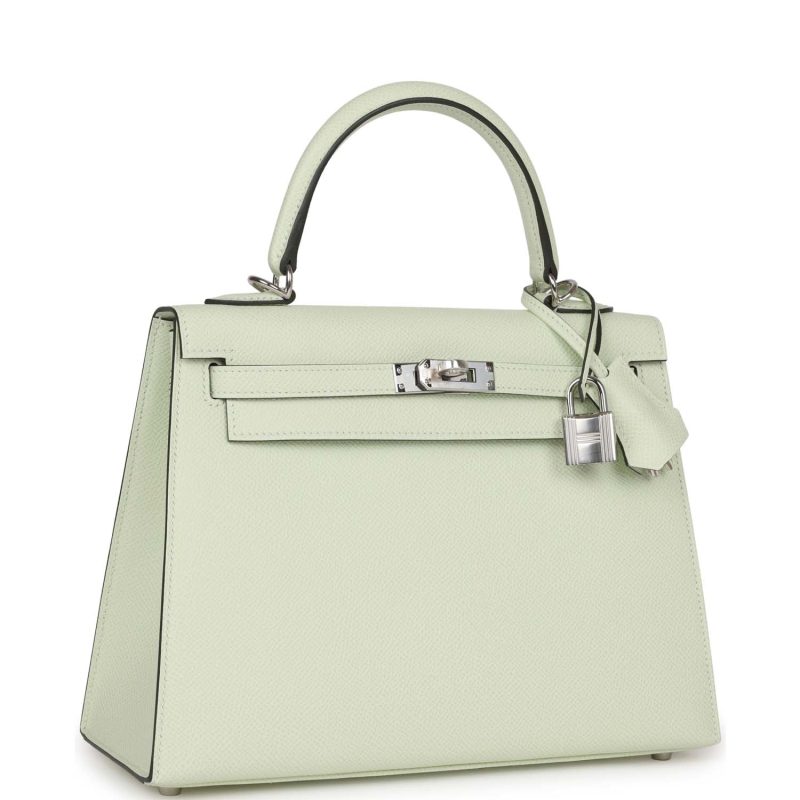 Hermes Kelly Sellier 25 Vert Fizz Epsom Palladium Hardware - Image 2