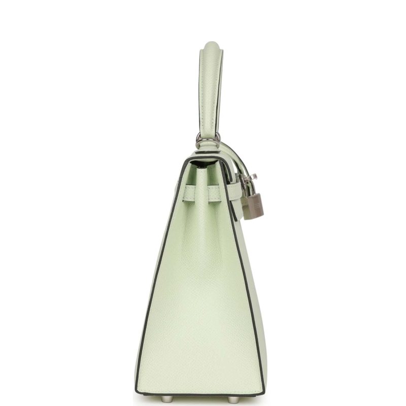 Hermes Kelly Sellier 25 Vert Fizz Epsom Palladium Hardware - Image 4