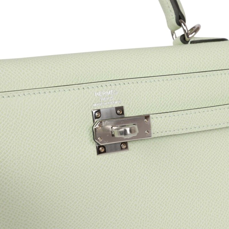 Hermes Kelly Sellier 25 Vert Fizz Epsom Palladium Hardware - Image 7