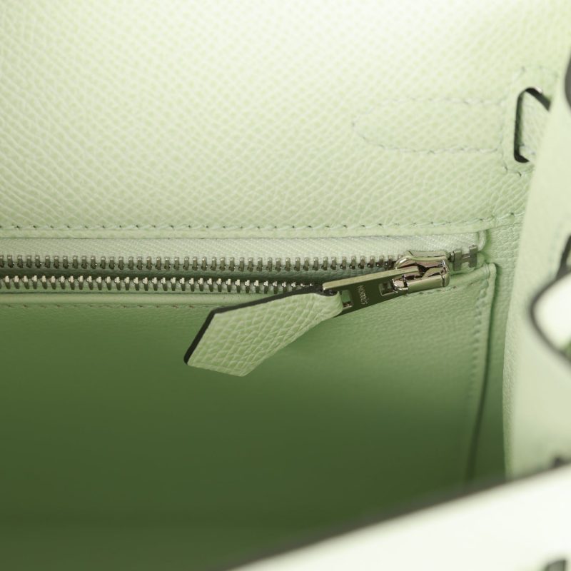 Hermes Kelly Sellier 25 Vert Fizz Epsom Palladium Hardware - Image 9