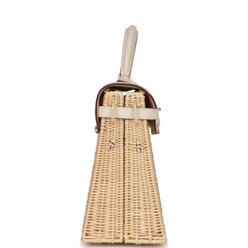 Hermes Picnic Kelly 35 Nata Swift Palladium Hardware - Image 4