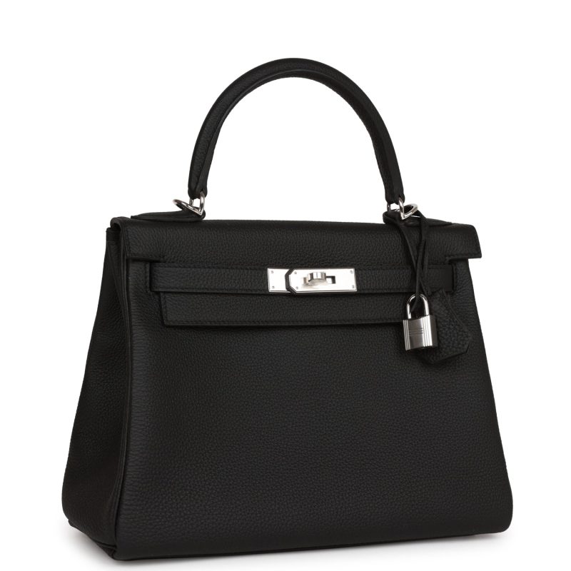 Hermes Kelly Retourne 28 Black Togo Palladium Hardware - Image 2