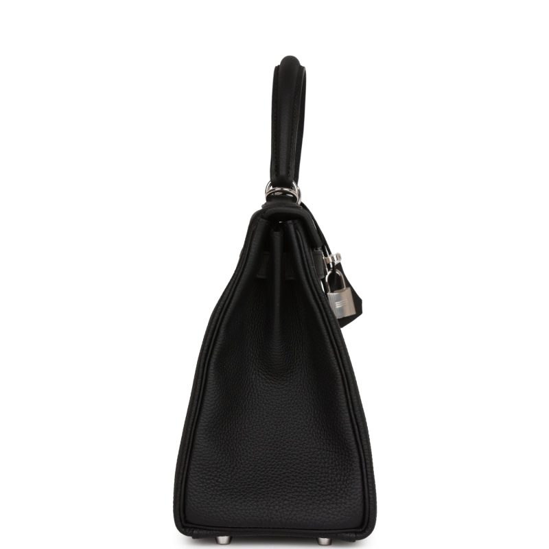 Hermes Kelly Retourne 28 Black Togo Palladium Hardware - Image 4