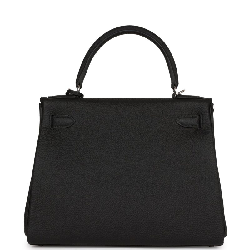 Hermes Kelly Retourne 28 Black Togo Palladium Hardware - Image 5