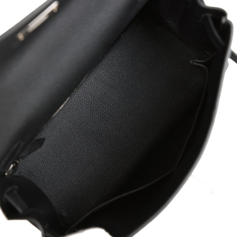 Hermes Kelly Retourne 28 Black Togo Palladium Hardware - Image 8
