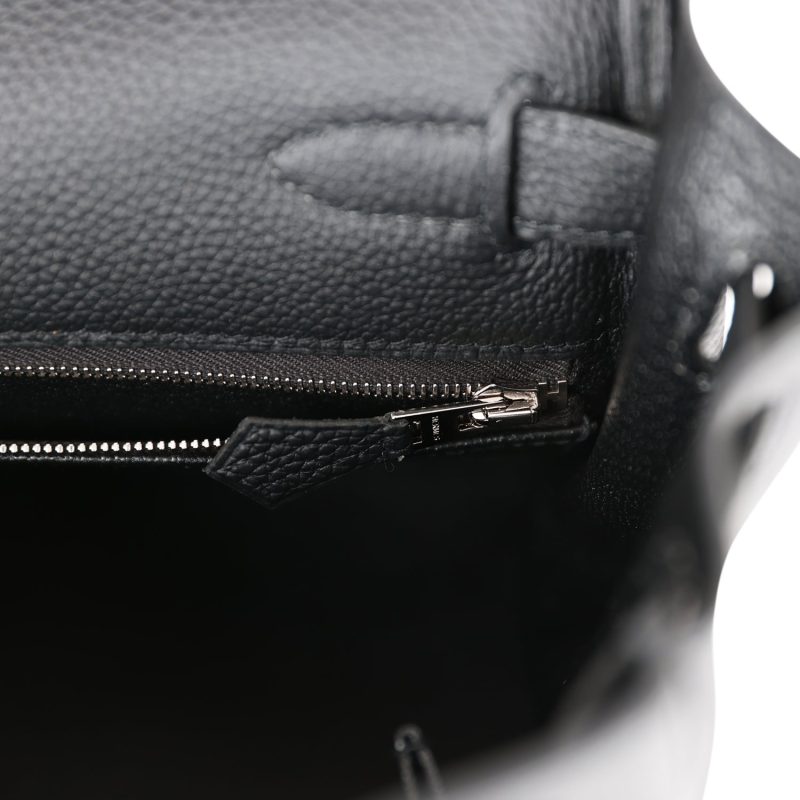Hermes Kelly Retourne 28 Black Togo Palladium Hardware - Image 9