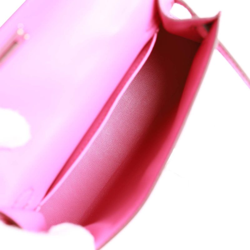 Hermes Kelly Sellier 20 Fuchsia Ostrich Palladium Hardware - Image 8