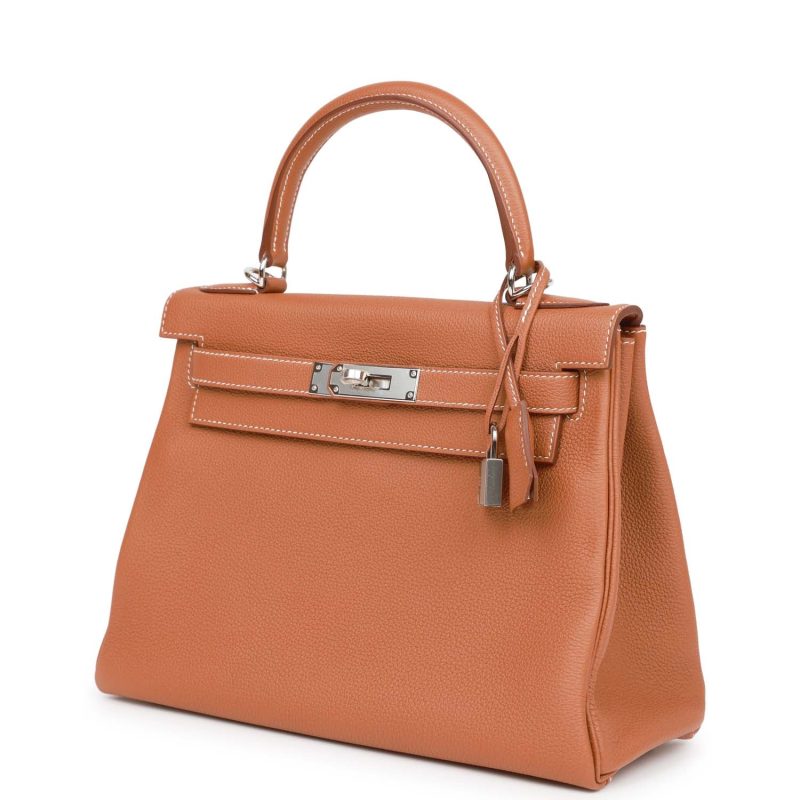 Hermes Kelly Retourne 28 Gold Togo Palladium Hardware - Image 3