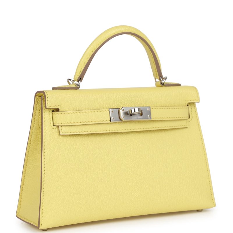 Hermes Kelly Sellier 20 Limoncello Chevre Palladium Hardware - Image 2