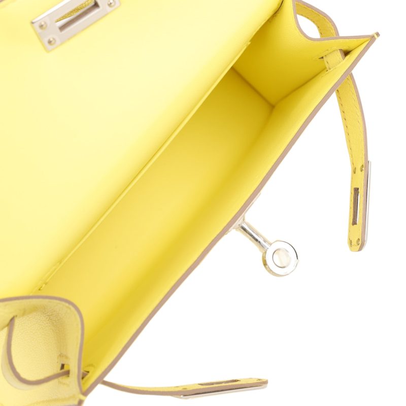 Hermes Kelly Sellier 20 Limoncello Chevre Palladium Hardware - Image 6