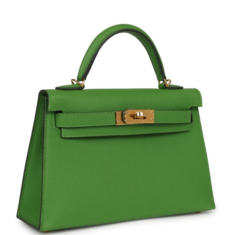 Hermes Kelly Sellier 20 Vert Yucca Epsom Gold Hardware - Image 2