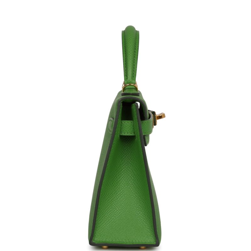 Hermes Kelly Sellier 20 Vert Yucca Epsom Gold Hardware - Image 4