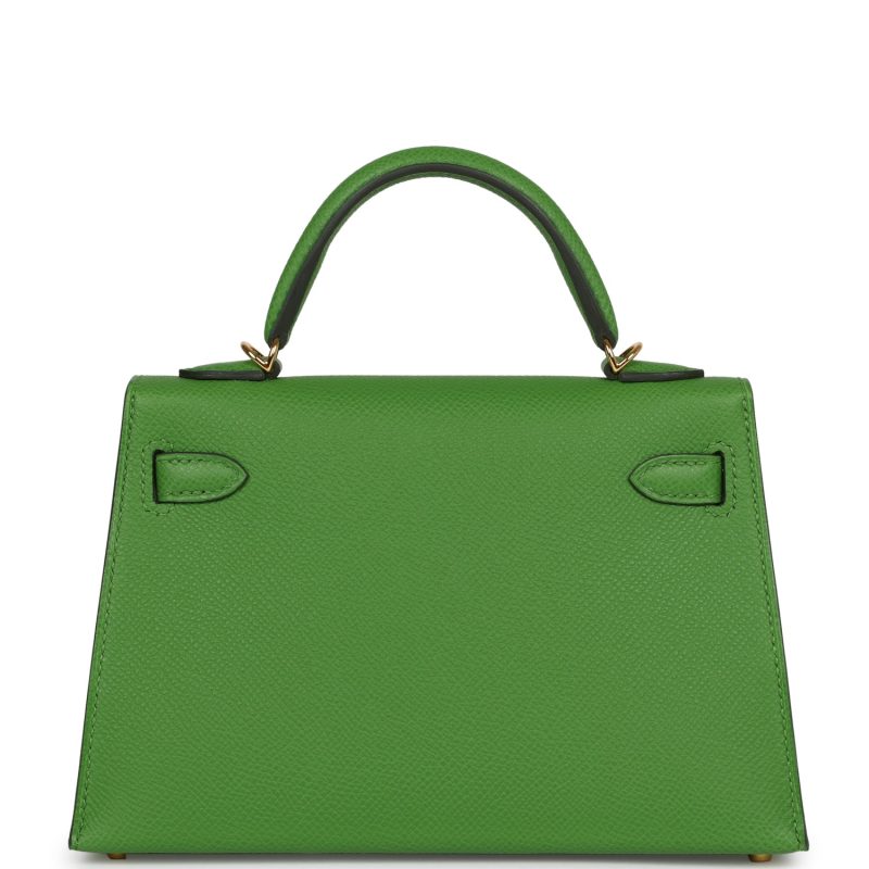 Hermes Kelly Sellier 20 Vert Yucca Epsom Gold Hardware - Image 5