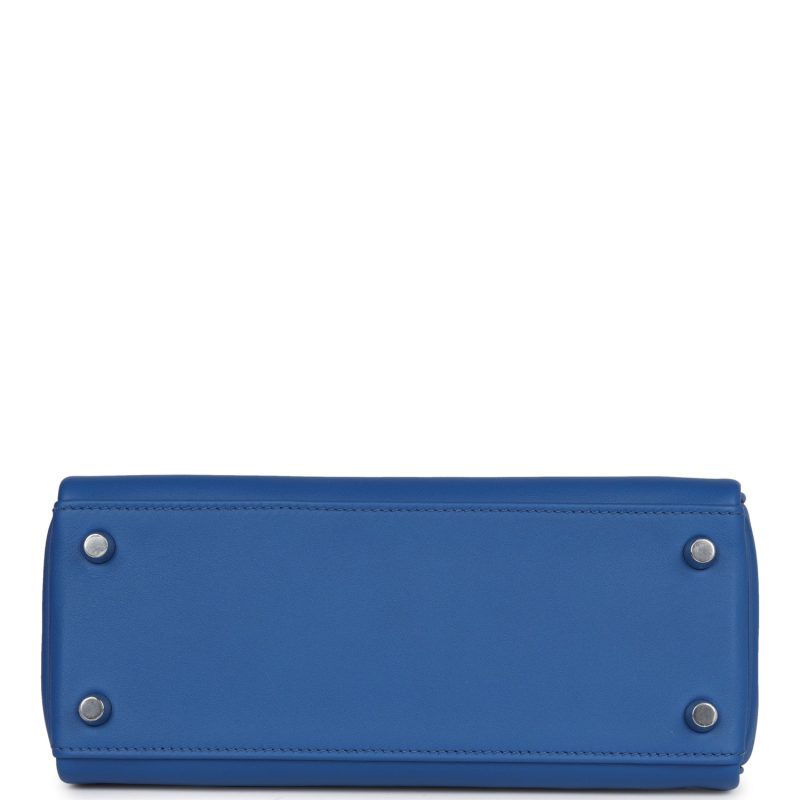 Hermes Kelly Retourne 25 Bleu France Swift Palladium Hardware - Image 6