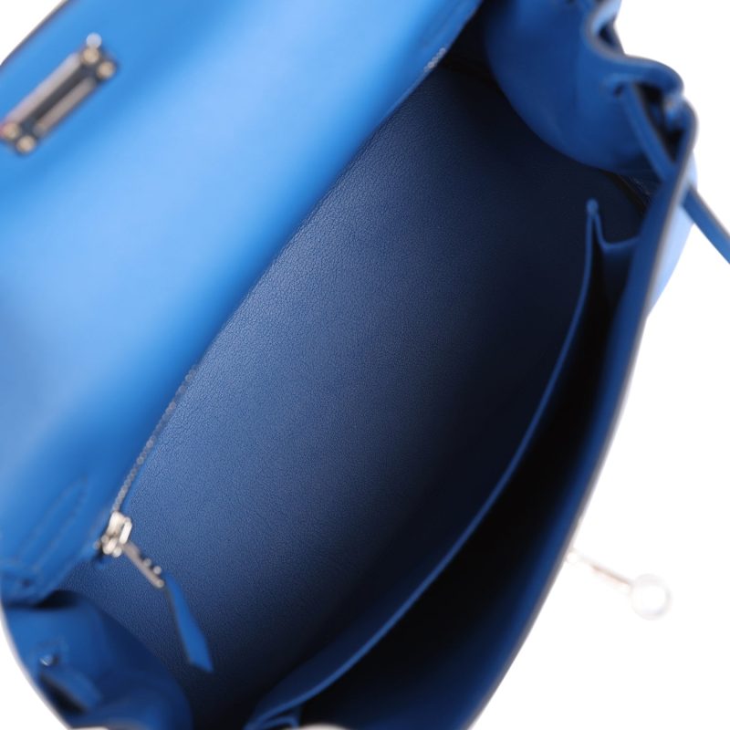 Hermes Kelly Retourne 25 Bleu France Swift Palladium Hardware - Image 8