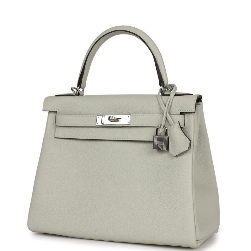 Hermes Kelly Retourne 28 Gris Neve Togo Palladium Hardware - Image 3