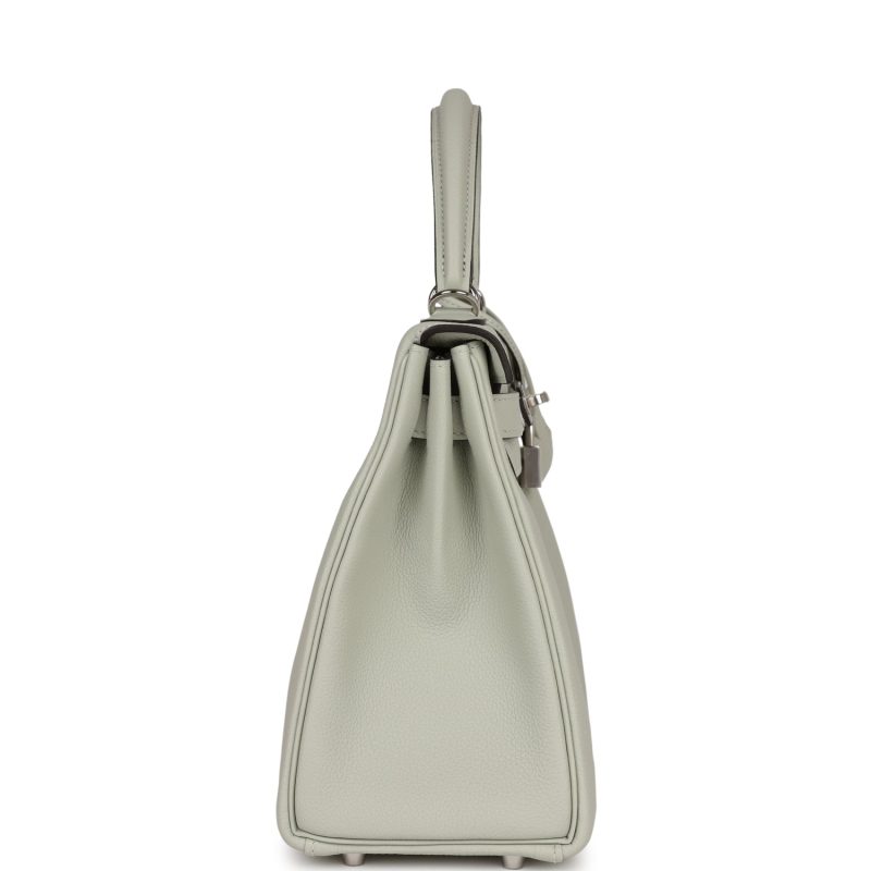 Hermes Kelly Retourne 28 Gris Neve Togo Palladium Hardware - Image 4