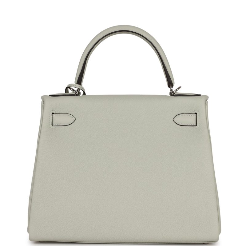 Hermes Kelly Retourne 28 Gris Neve Togo Palladium Hardware - Image 5