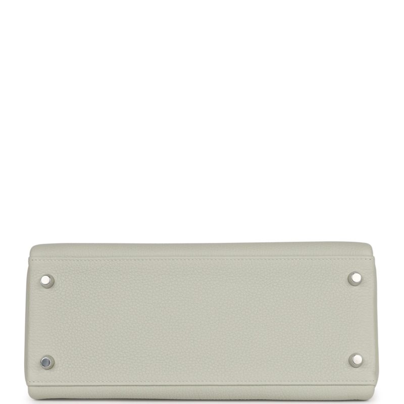 Hermes Kelly Retourne 28 Gris Neve Togo Palladium Hardware - Image 6