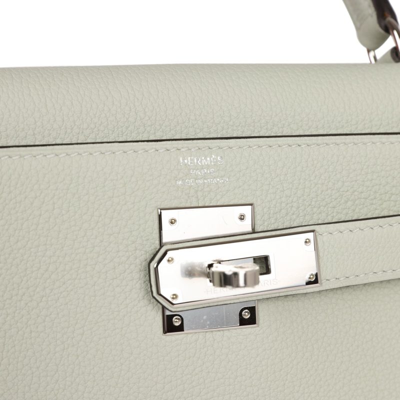 Hermes Kelly Retourne 28 Gris Neve Togo Palladium Hardware - Image 7