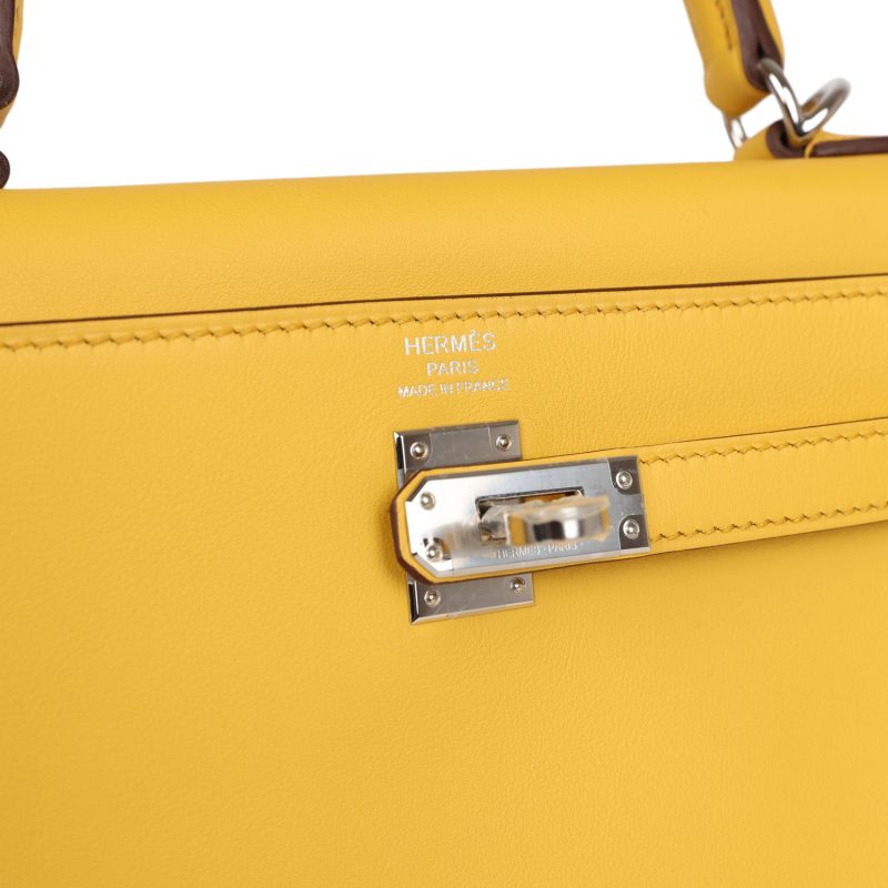 Hermes Kelly Retourne 25 Sun Swift Palladium Hardware - Image 4