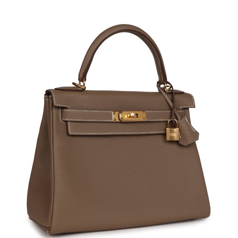 Hermes Kelly Retourne 28 Etoupe Togo Gold Hardware - Image 2