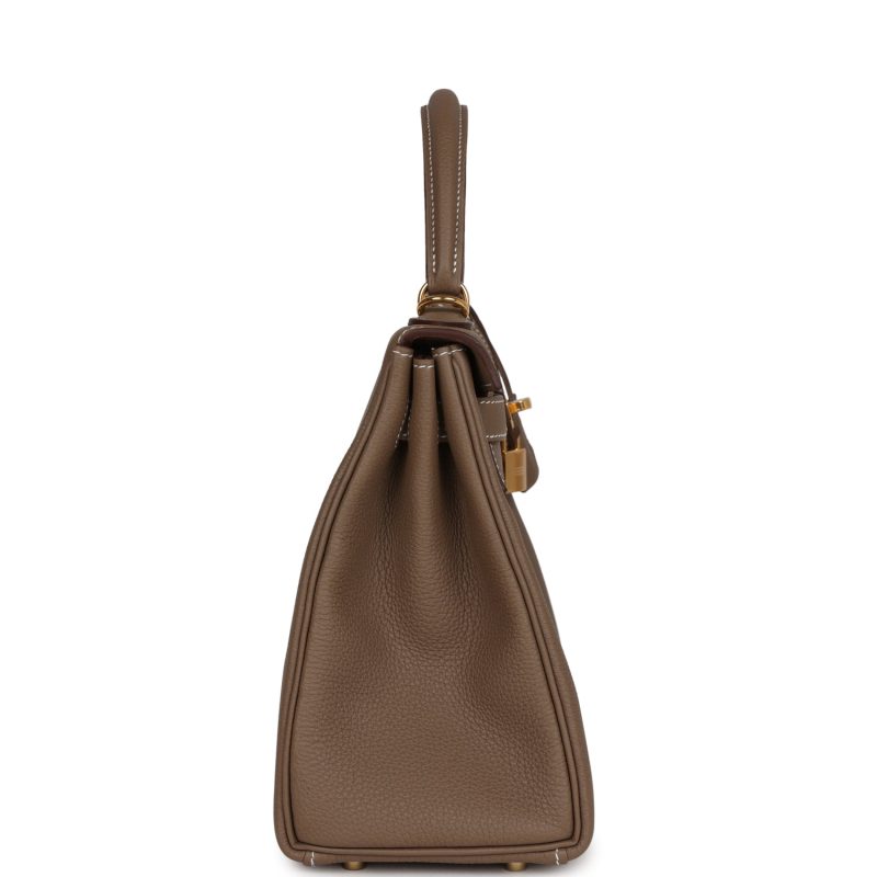 Hermes Kelly Retourne 28 Etoupe Togo Gold Hardware - Image 4