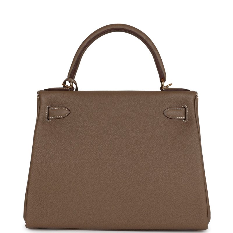 Hermes Kelly Retourne 28 Etoupe Togo Gold Hardware - Image 5