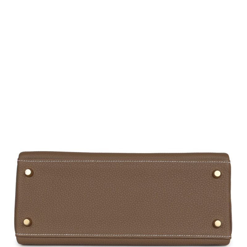 Hermes Kelly Retourne 28 Etoupe Togo Gold Hardware - Image 6