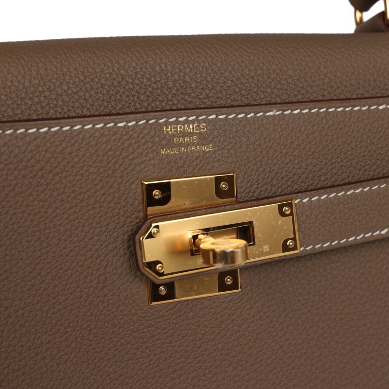 Hermes Kelly Retourne 28 Etoupe Togo Gold Hardware - Image 7