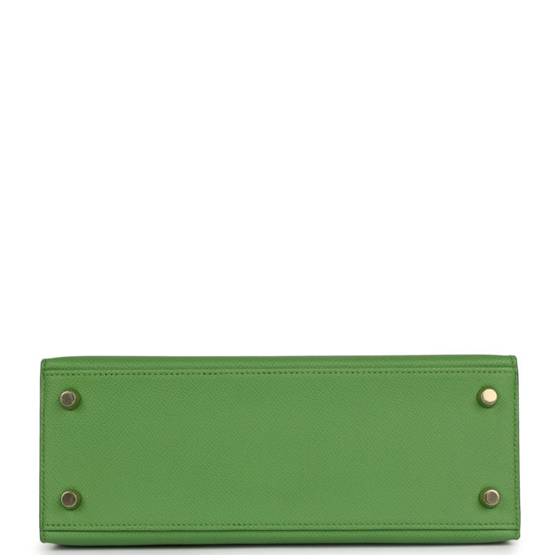 Hermes Kelly Sellier 25 Vert Yucca Epsom Gold Hardware - Image 5