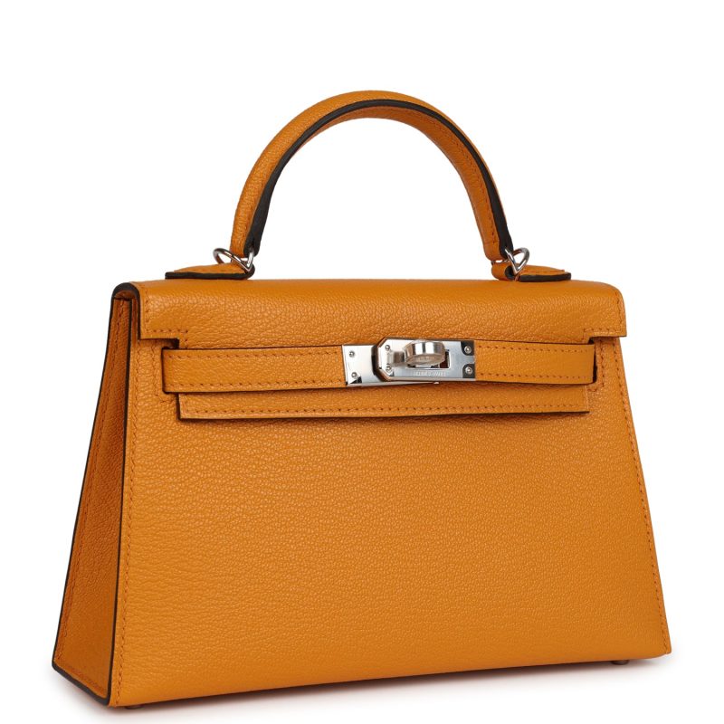 Hermes Kelly Sellier 20 Moutarde Chevre Palladium Hardware - Image 2