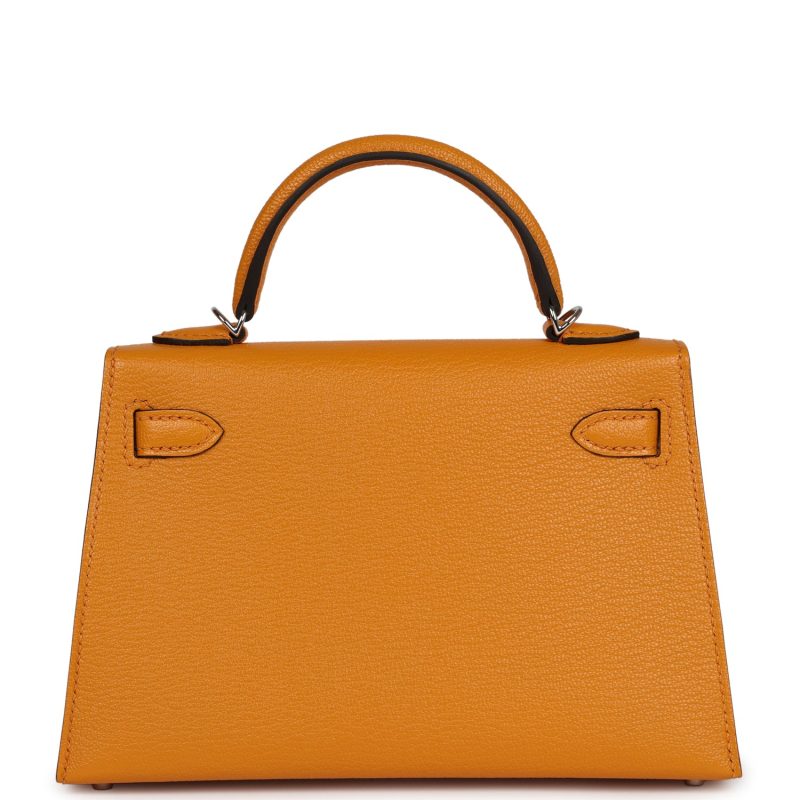 Hermes Kelly Sellier 20 Moutarde Chevre Palladium Hardware - Image 5